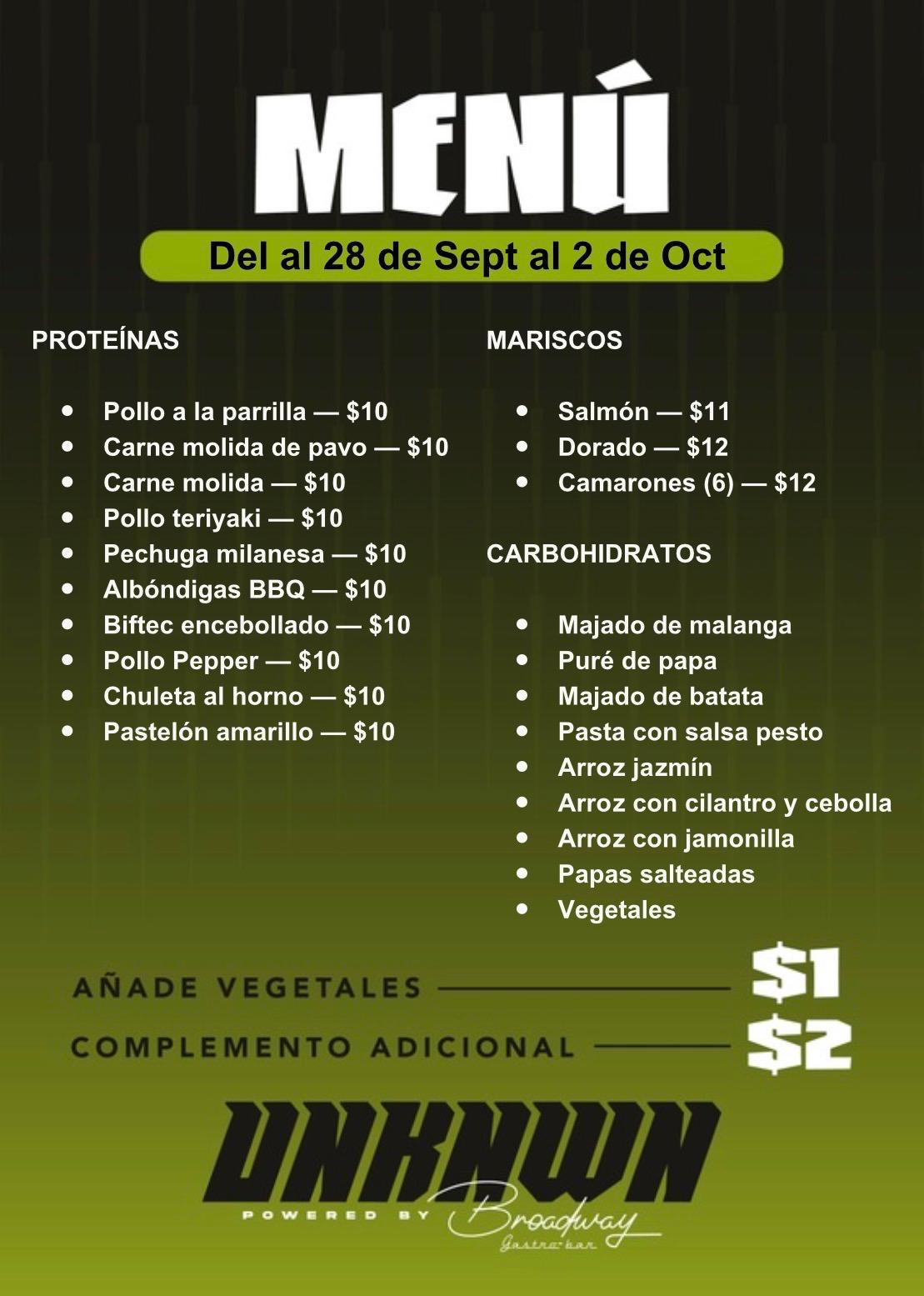 Weekly Menu