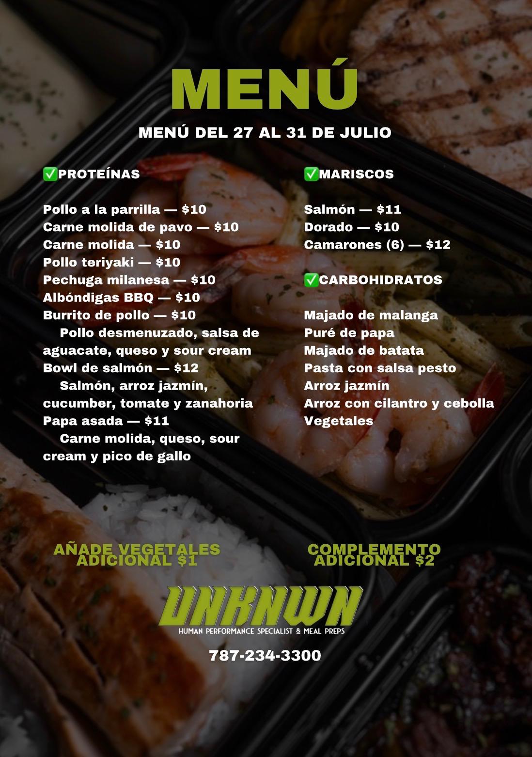 Weekly Menu